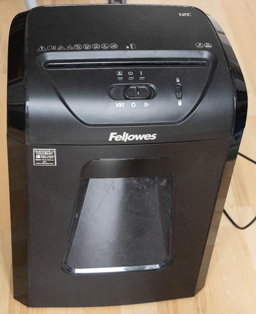 Fellowes 12C papierversnipperaar, Diversen, Bureau-accessoires, Zo goed als nieuw, Ophalen of Verzenden