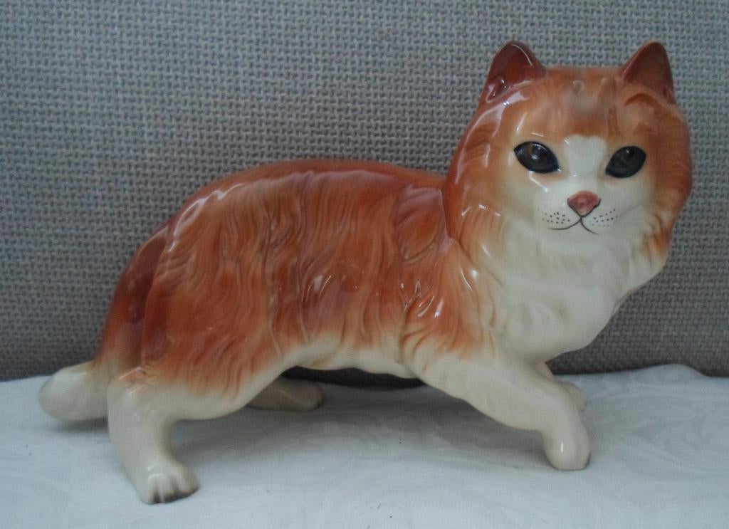 Porseleinen Perzische kat. Jaren '60. Coopercraft. England, Ophalen of Verzenden, Zo goed als nieuw, Dier