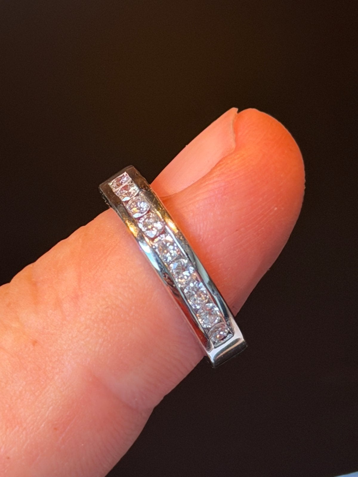 18 karaat witgouden ring met 9 natuurlijke diamanten 0.72ct!, Sieraden, Tassen en Uiterlijk, Ringen, Nieuw, Ophalen of Verzenden