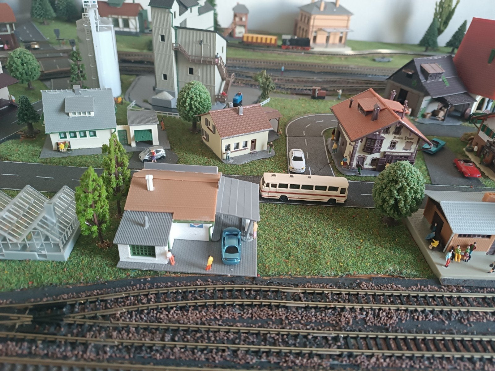 N-Spoor Treinbaan van Minitrix/Fleischman met treinen, Ophalen, Gelijkstroom, Fleischmann, Gebruikt