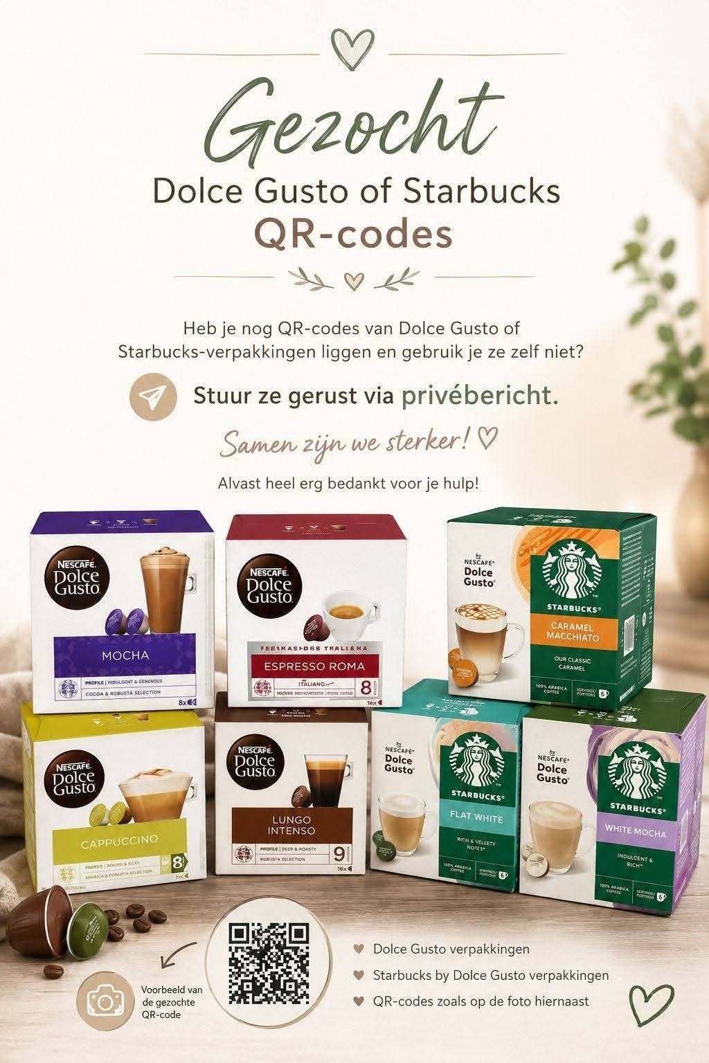 Dolce Gusto code.s of qr code.s, Tickets en Kaartjes, Kortingsbon, Overige typen