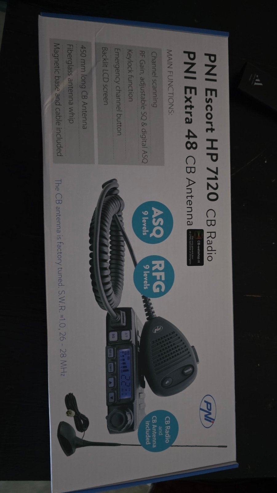 PNI Escort HP 7120 CB-radio met PNI Extra 48 CB Antenne, Ophalen of Verzenden, Nieuw
