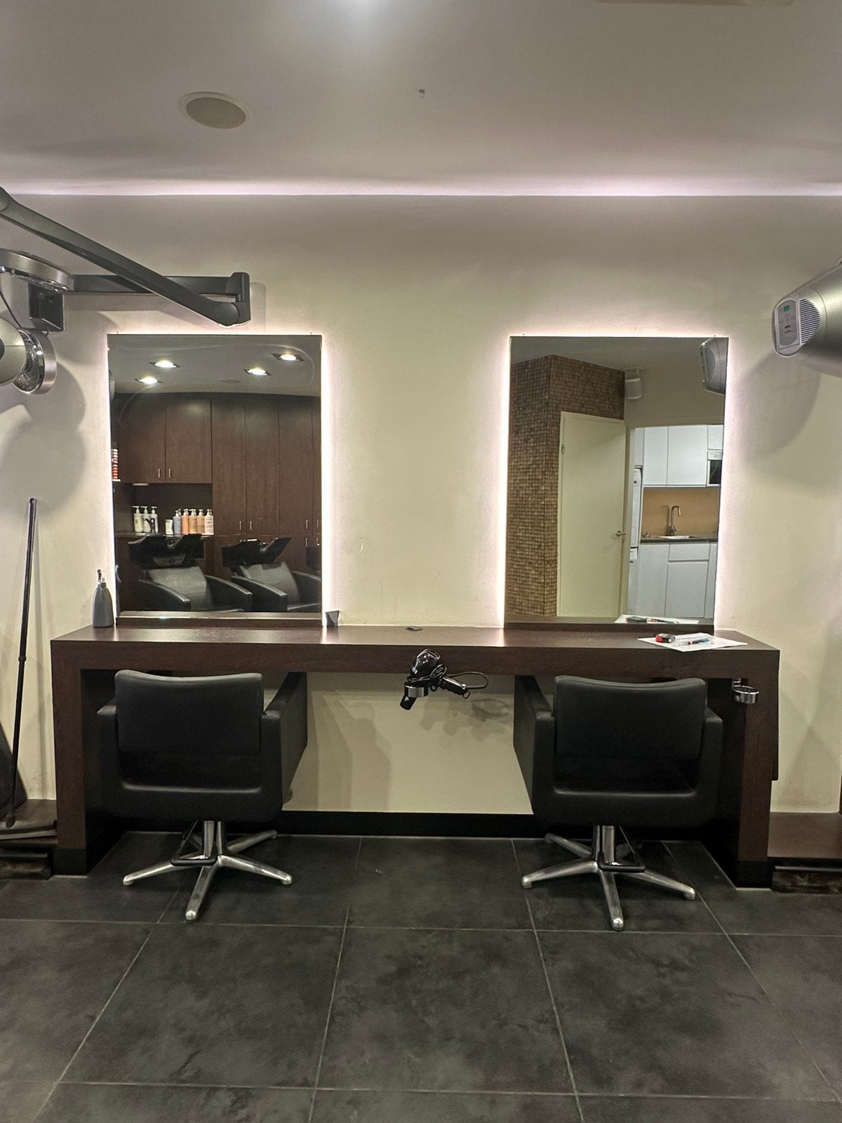 Kapsalon Spiegels met LED-verlichting en Kaptafels, Ophalen