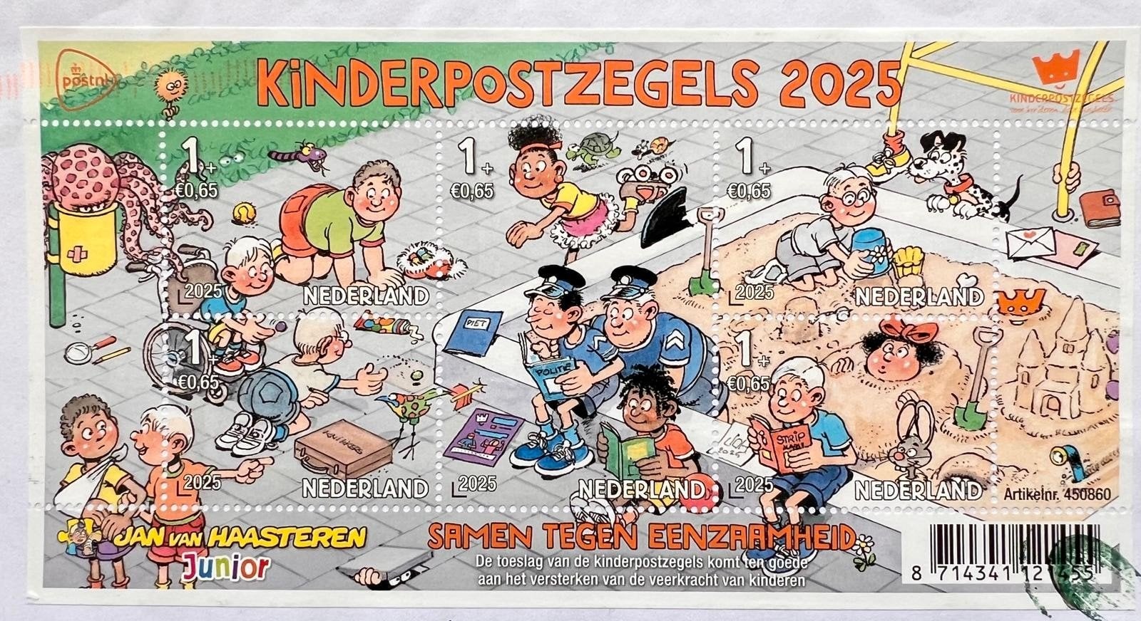 Nederland,  2025, Kinderpostzegels, Ophalen of Verzenden, Na 1940, Gestempeld