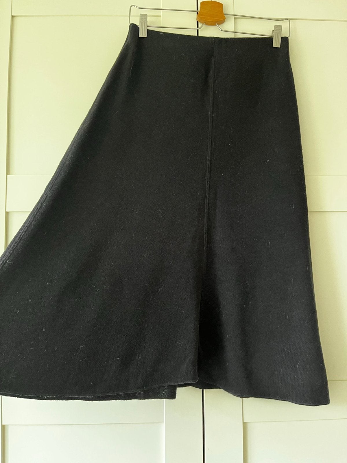 Gebreide midi rok Zara - Maat M, Maat 38/40 (M), Zwart, Ophalen of Verzenden, Gedragen