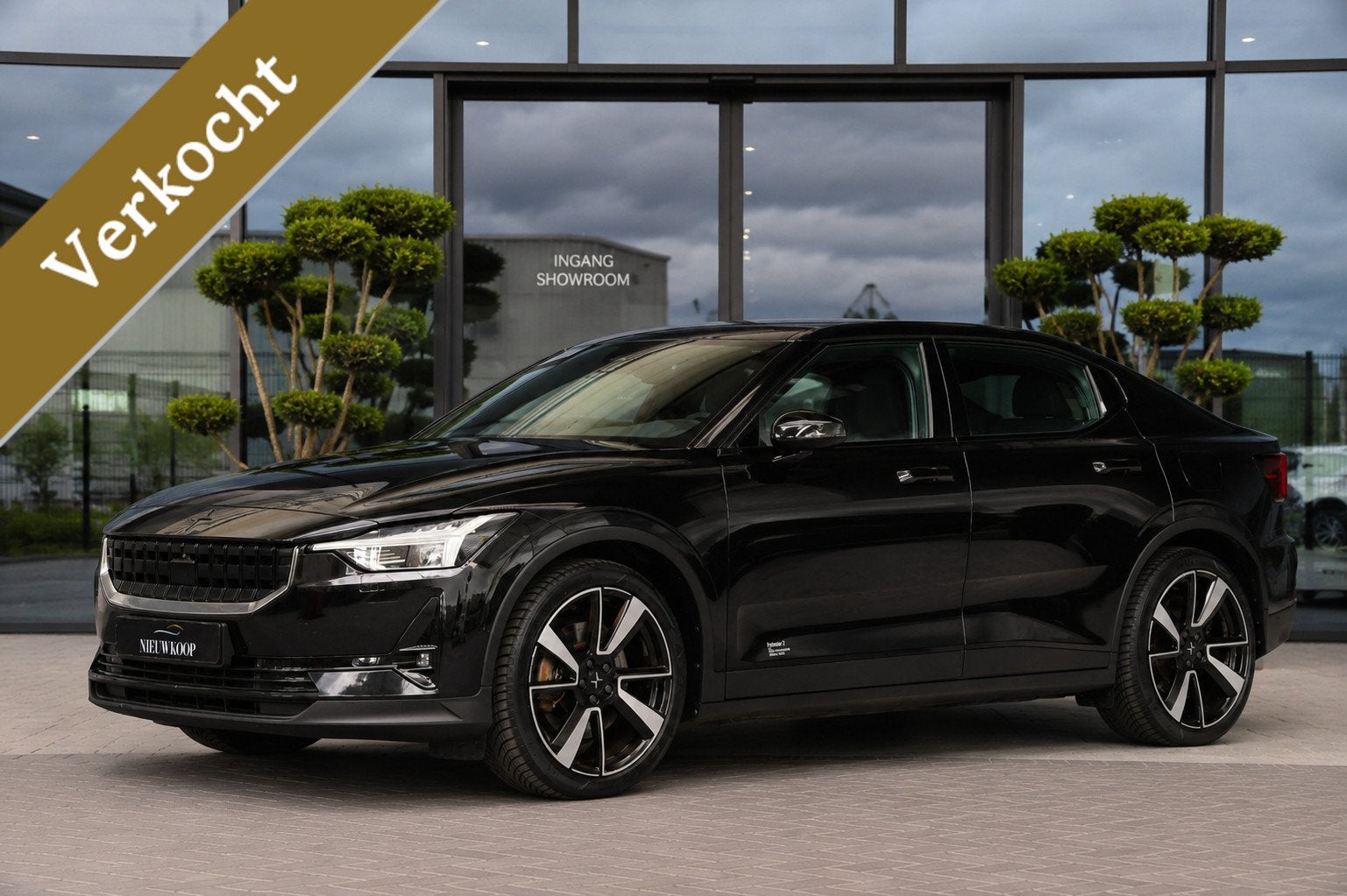 Polestar 2 Long Range Single Motor 78 kWh SOH 91,74% | CAMER, Auto's, Polestar, Polestar 2, Stof, Gebruikt, Zwart