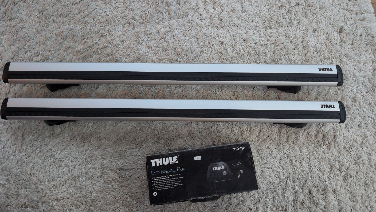 Thule WingBar met Evo Raised Rail 710410 dakdragerset, Auto diversen, Ophalen, Zo goed als nieuw