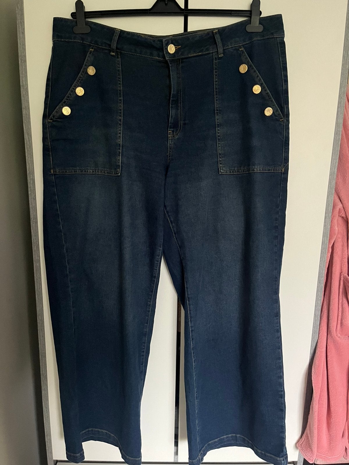 Spijkerbroek - maat 52, Kleding | Dames, Ophalen of Verzenden, Zo goed als nieuw, Blauw, Broek of Spijkerbroek