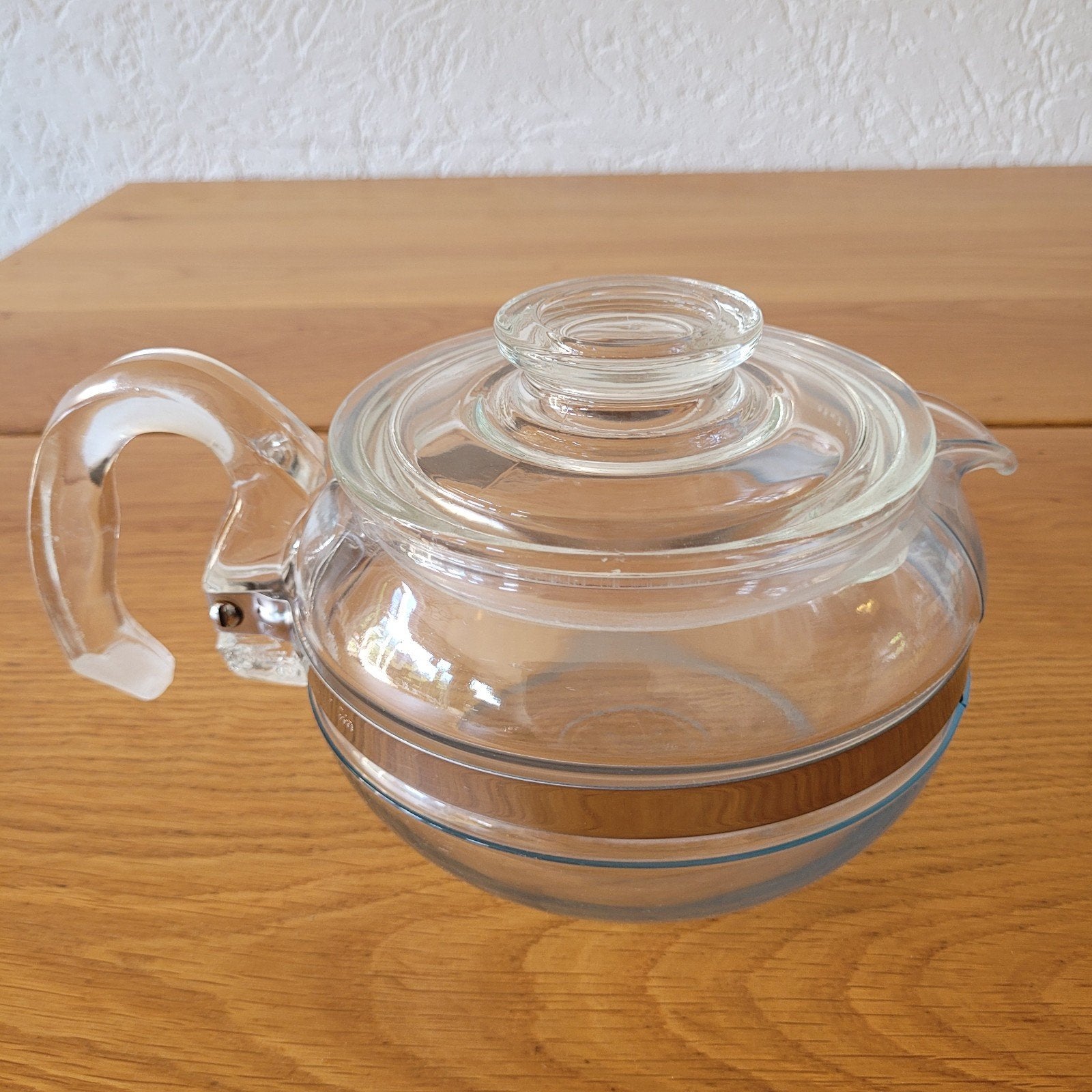Pyrex theepot 6 cup / 1.5 liter made in USA, Theepot/fluitketel, Glas, Ophalen of Verzenden, Zo goed als nieuw
