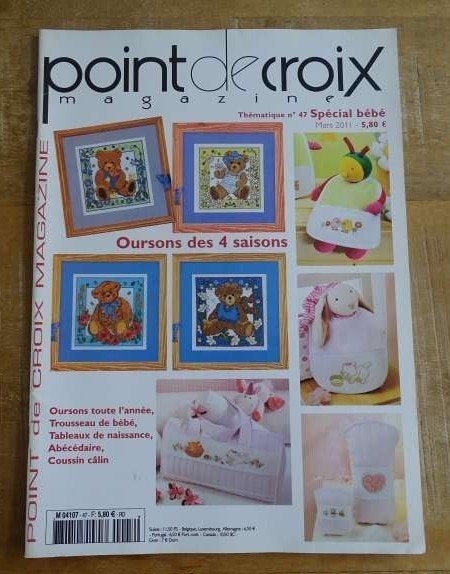 Point de croix borduurblad Special bébé /baby maart 2011, Verzenden, Zo goed als nieuw, Handborduren, Patroon