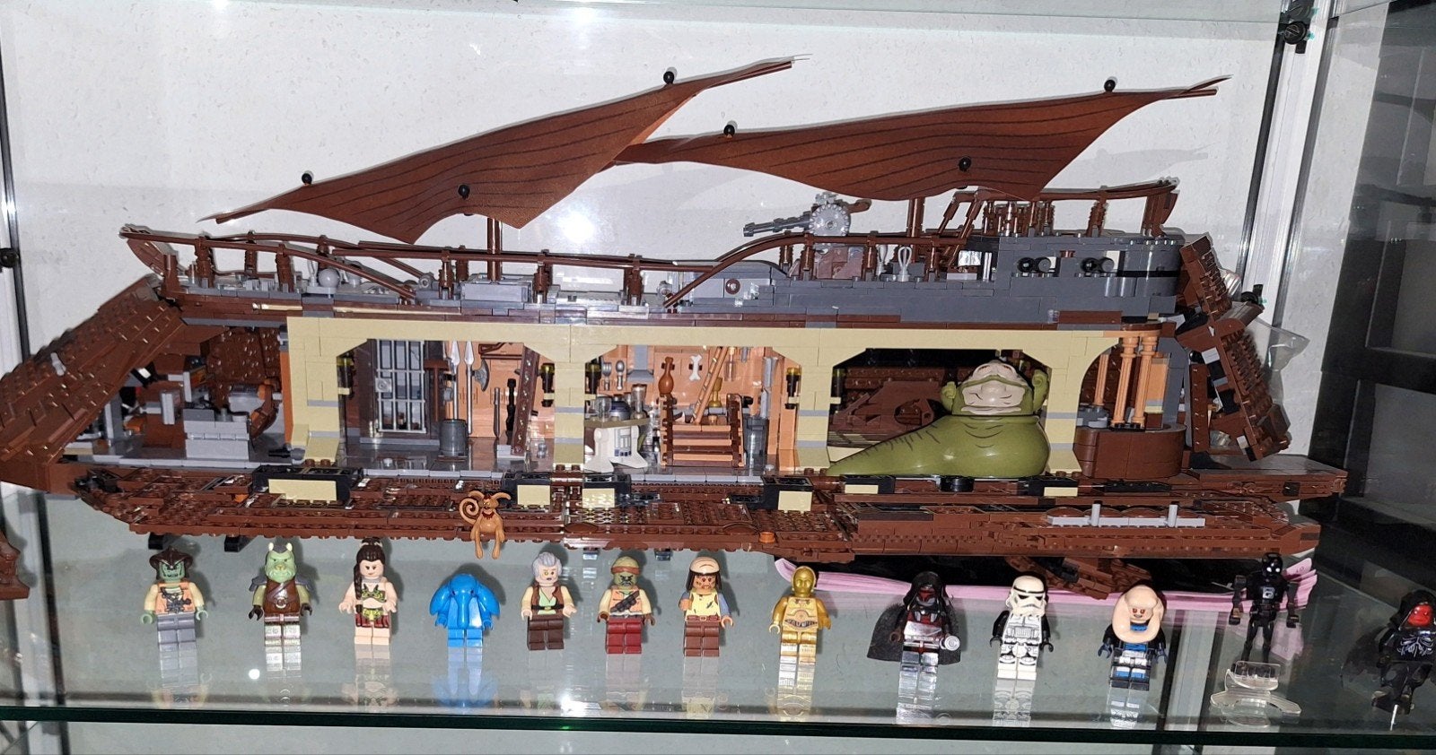 Jabba's sail barge met allerlei figuren, Ophalen of Verzenden, Zo goed als nieuw, Replica
