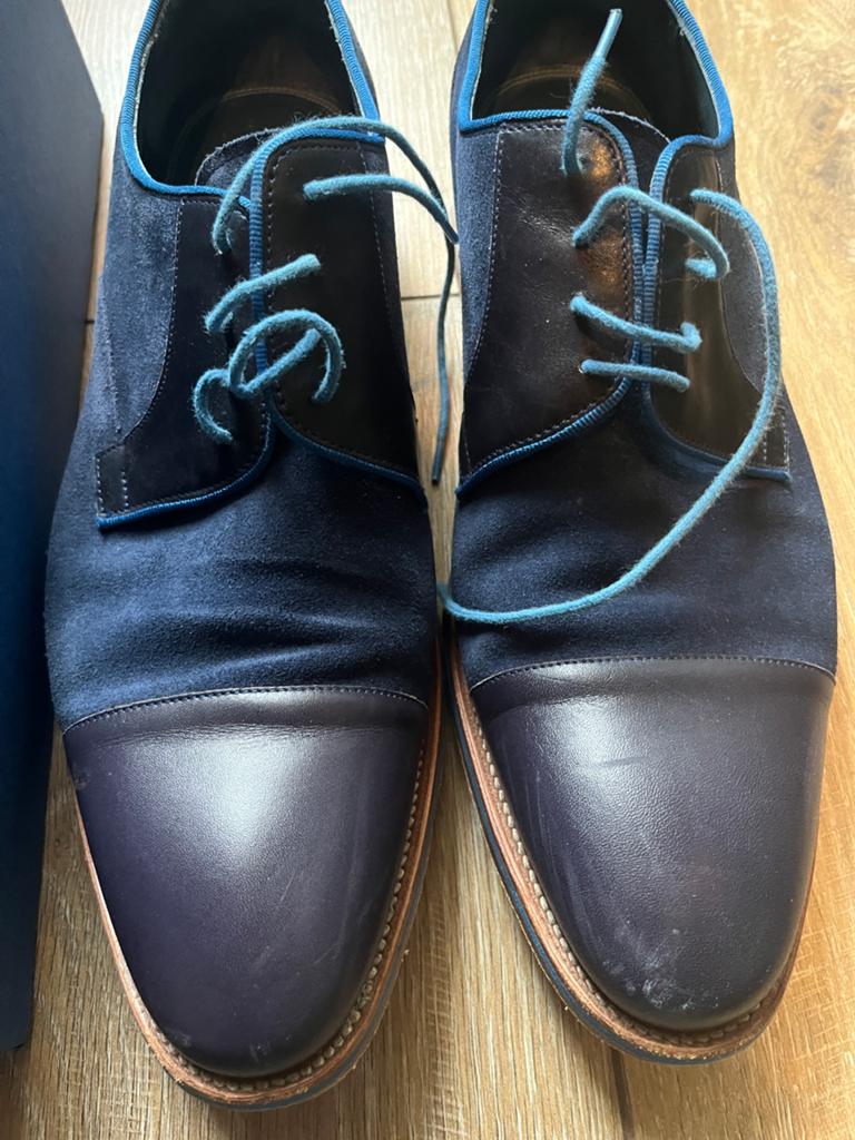 Schoenen Barker butlee blauw maat 11 (45), Kleding | Heren, Blauw, Ophalen of Verzenden, Gedragen, Veterschoenen