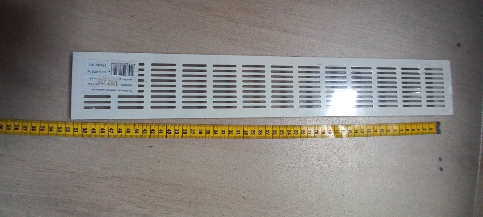 Ventilatiestrip 500x80mm. RAL 9010, Ophalen of Verzenden, Nieuw, Ventilator en Afzuiger