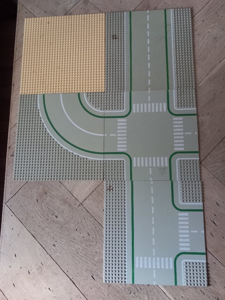5 lego grondplaten wegen gebruikt ouder typ bruikbaar los, Ophalen, Gebruikt, Grondplaat, Lego