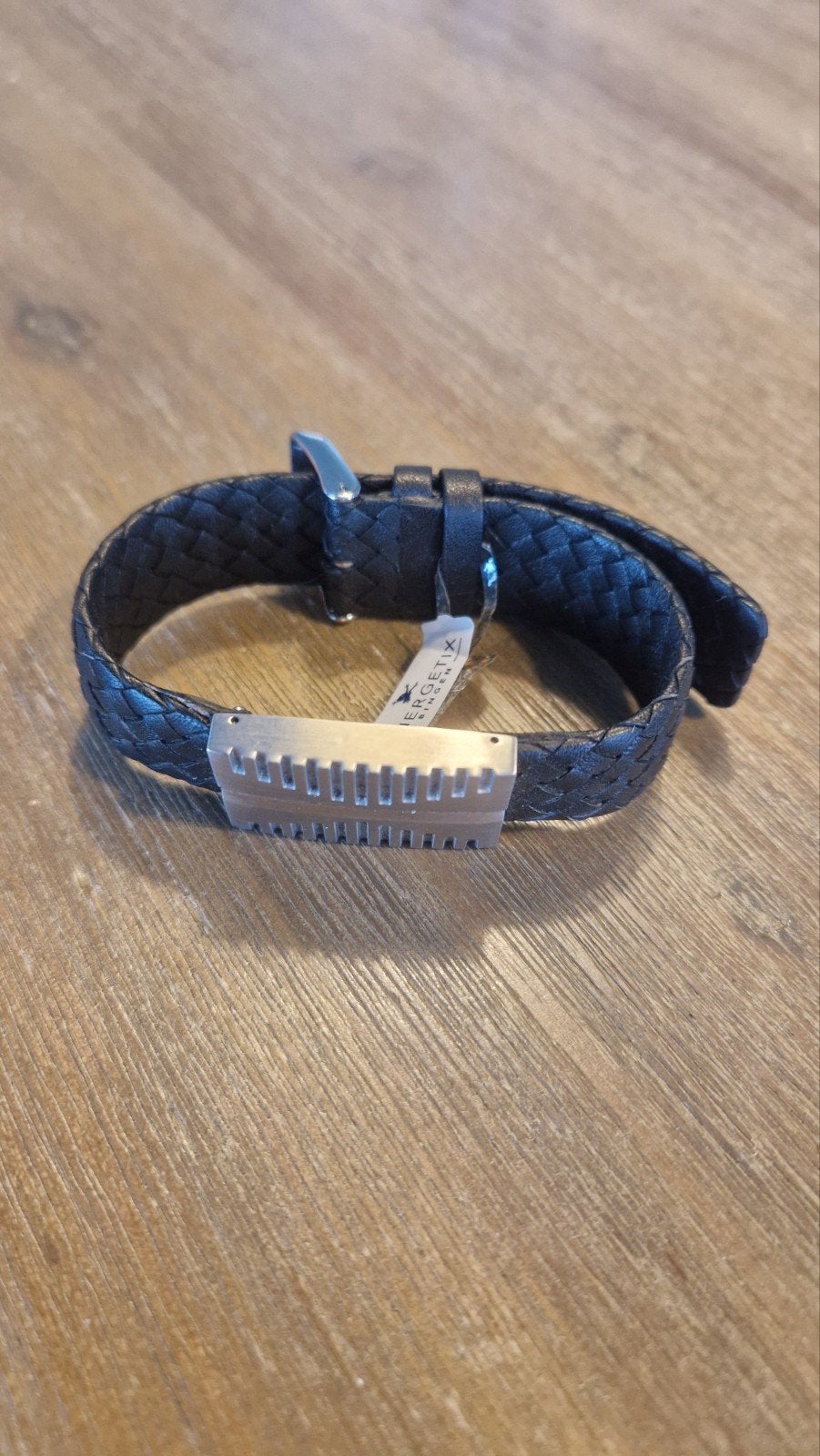 Mooie armband Energetix, Ophalen of Verzenden, Nieuw, Zwart, Leer