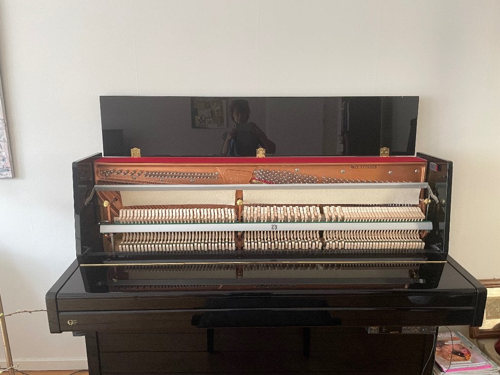 Perzina classic silent piano 112 excellent condition., Ophalen, Zo goed als nieuw, Zwart, Hoogglans
