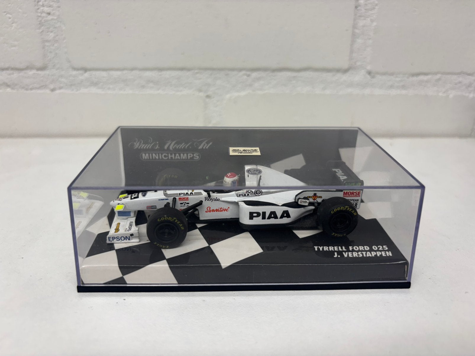 Jos verstappen Tyrrell ford 095 1:43 model, Ophalen of Verzenden, Zo goed als nieuw, Auto, Overige merken