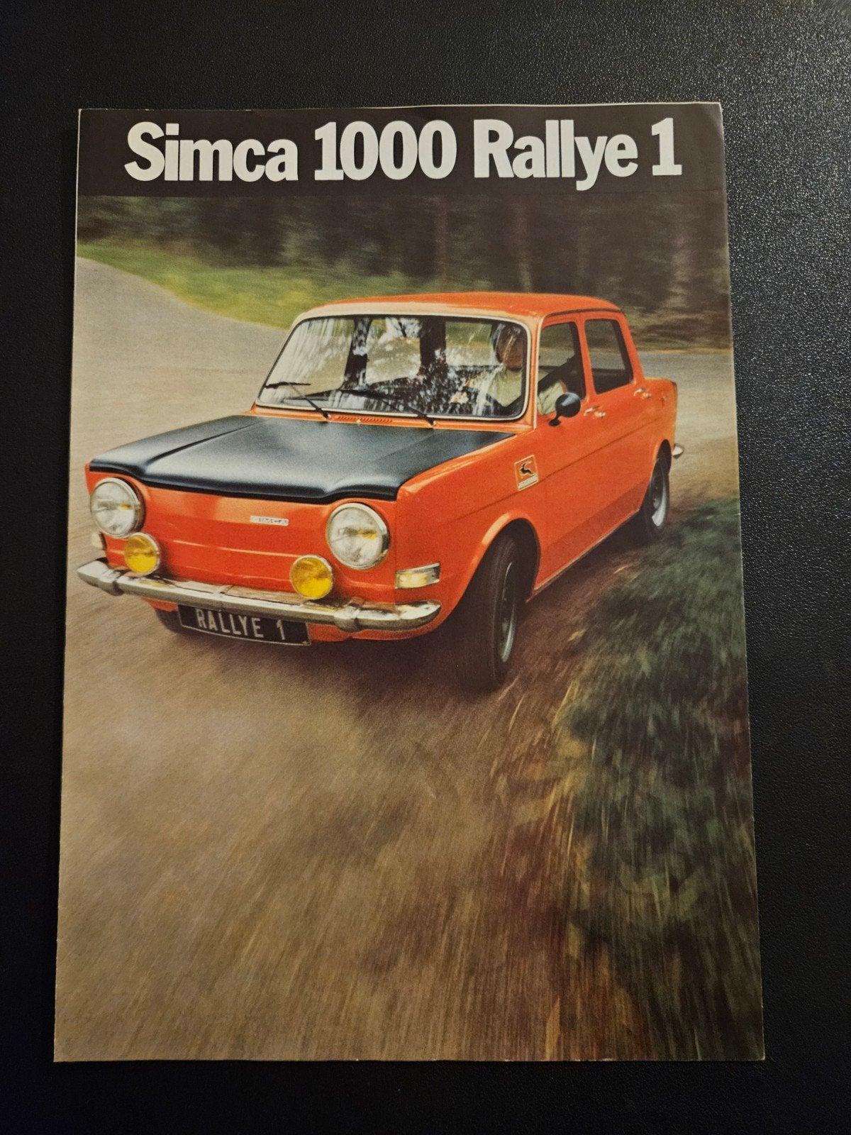 Brochure Simca 1000 Rallye 1 1972, Ophalen of Verzenden, Zo goed als nieuw, Overige merken