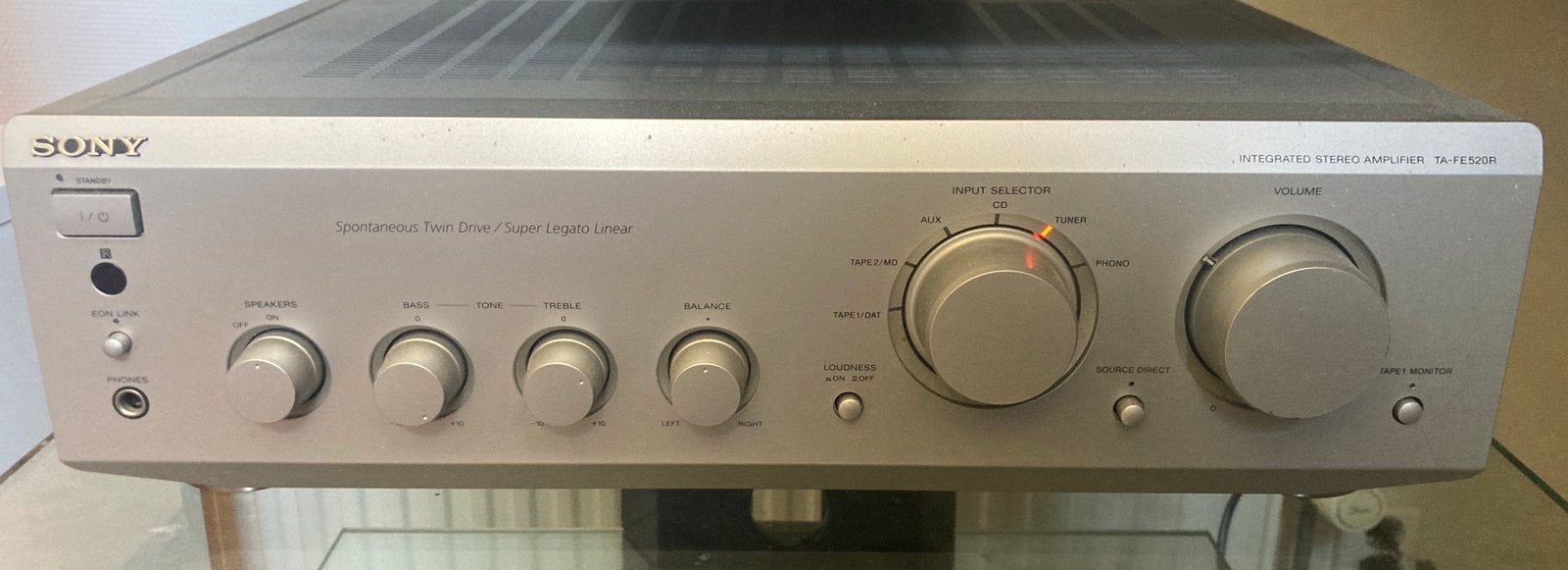 Sony TA-FE520R versterker incl. afstandsbediening RM-S325, Ophalen of Verzenden, Gebruikt, Stereo, Sony