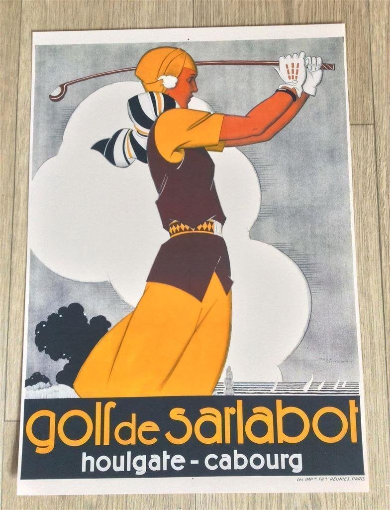 Golf De Sarlabot Art Deco Retro Affiche Poster, Verzenden