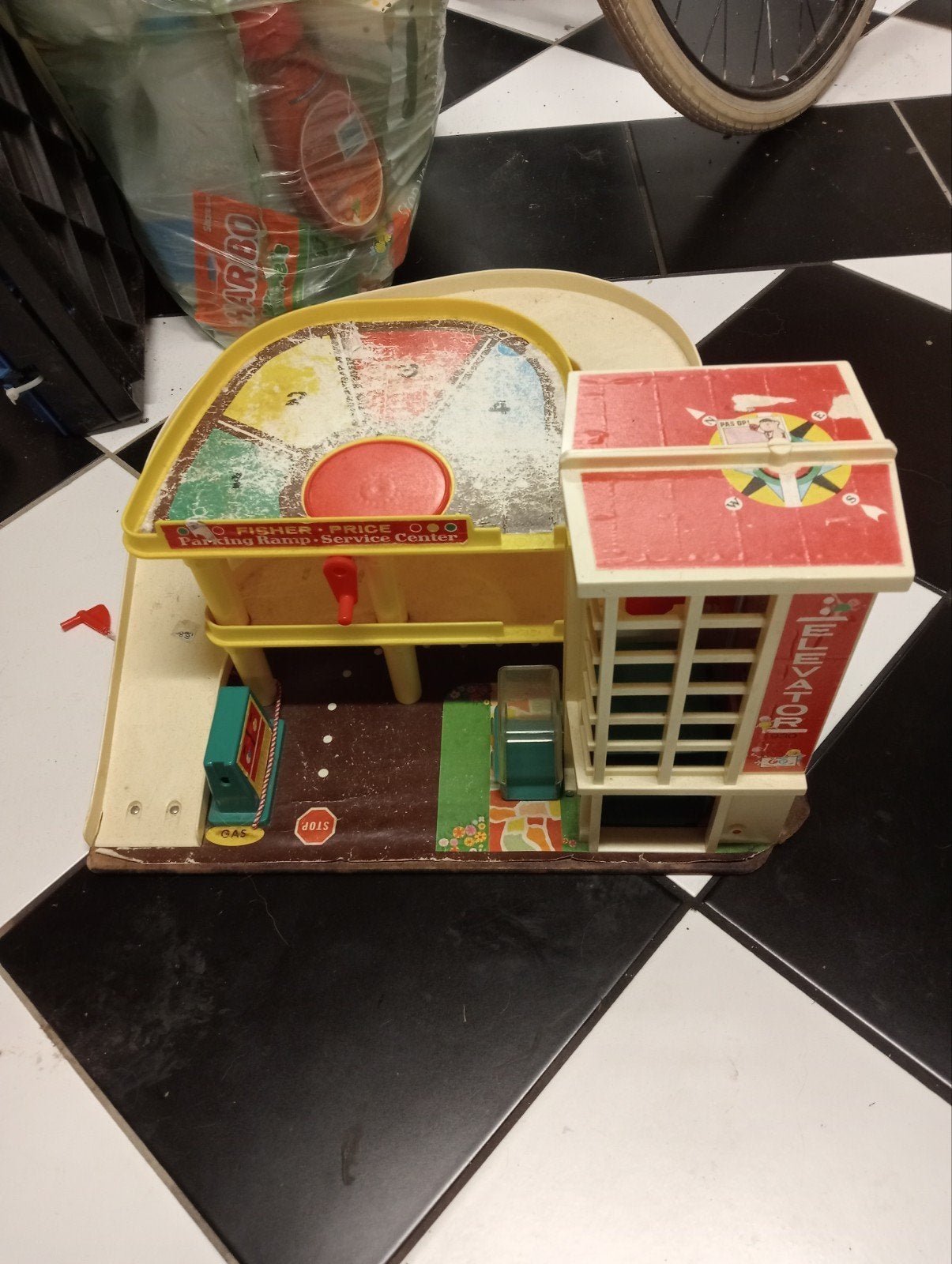 Fisher Price speelgoed garage, Ophalen of Verzenden, Gebruikt