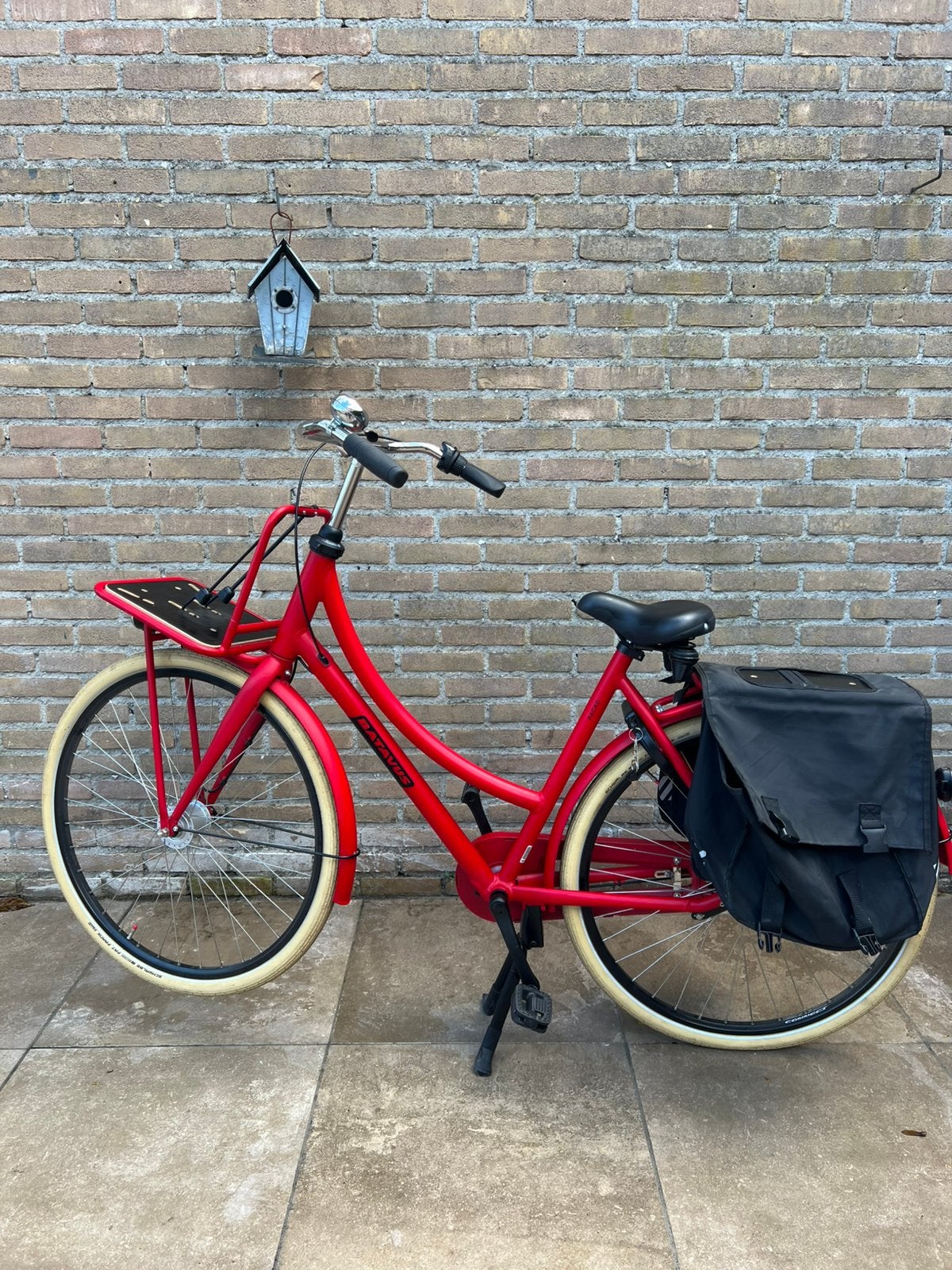 Batavus Packd damesfiets 55 cm – mat rood, incl. extra slot, Fietsen en Brommers, Ophalen, 53 tot 56 cm, Versnellingen, Batavus