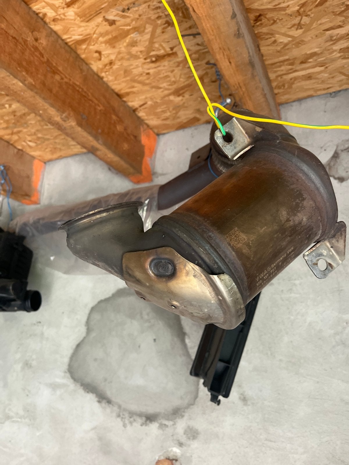 Downpipe origineel Golf 7 R met luchtfilterhuis, Ophalen, Gebruikt, Volkswagen