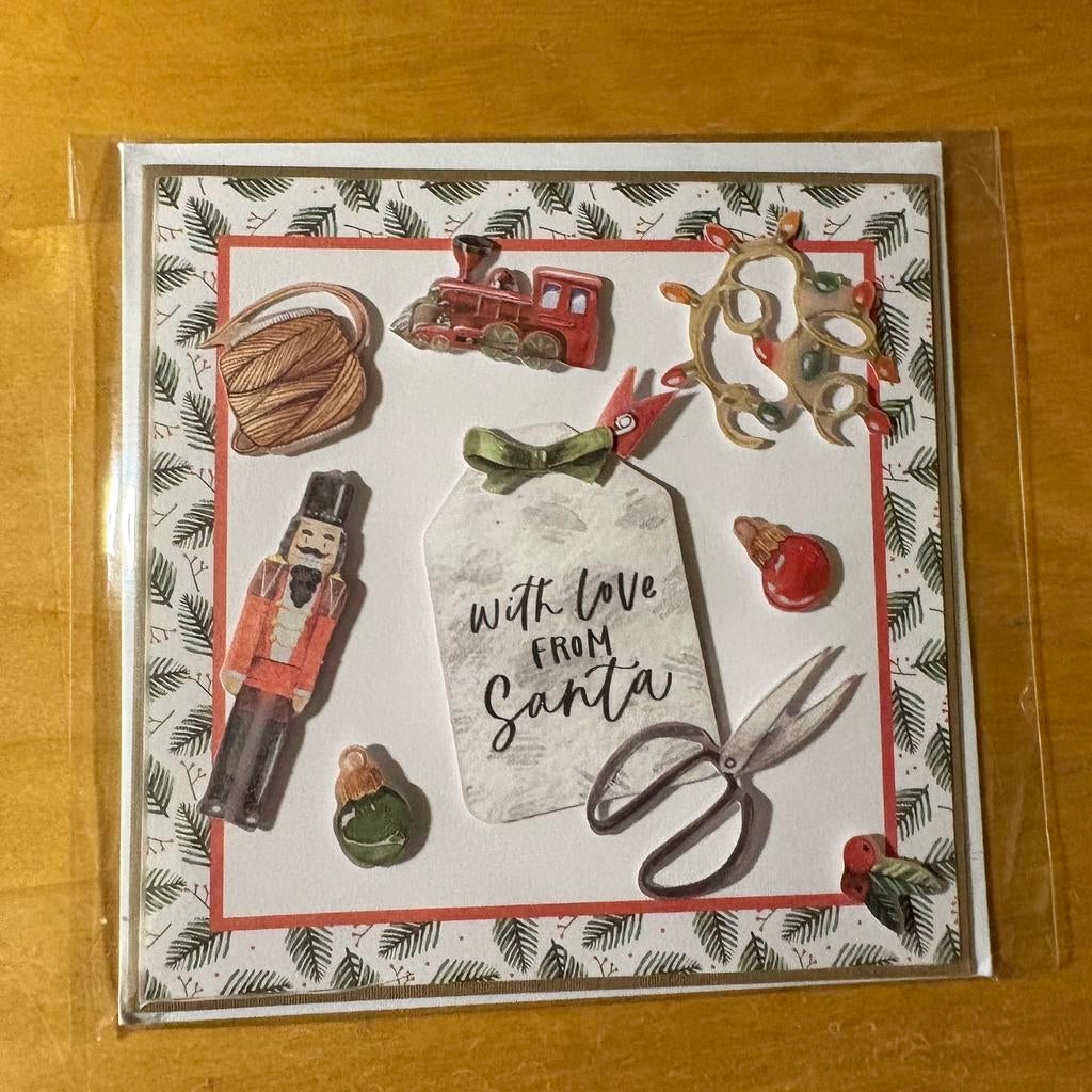 Kerstkaart with love from Santa, Ophalen of Verzenden, Zo goed als nieuw, Overige thema's