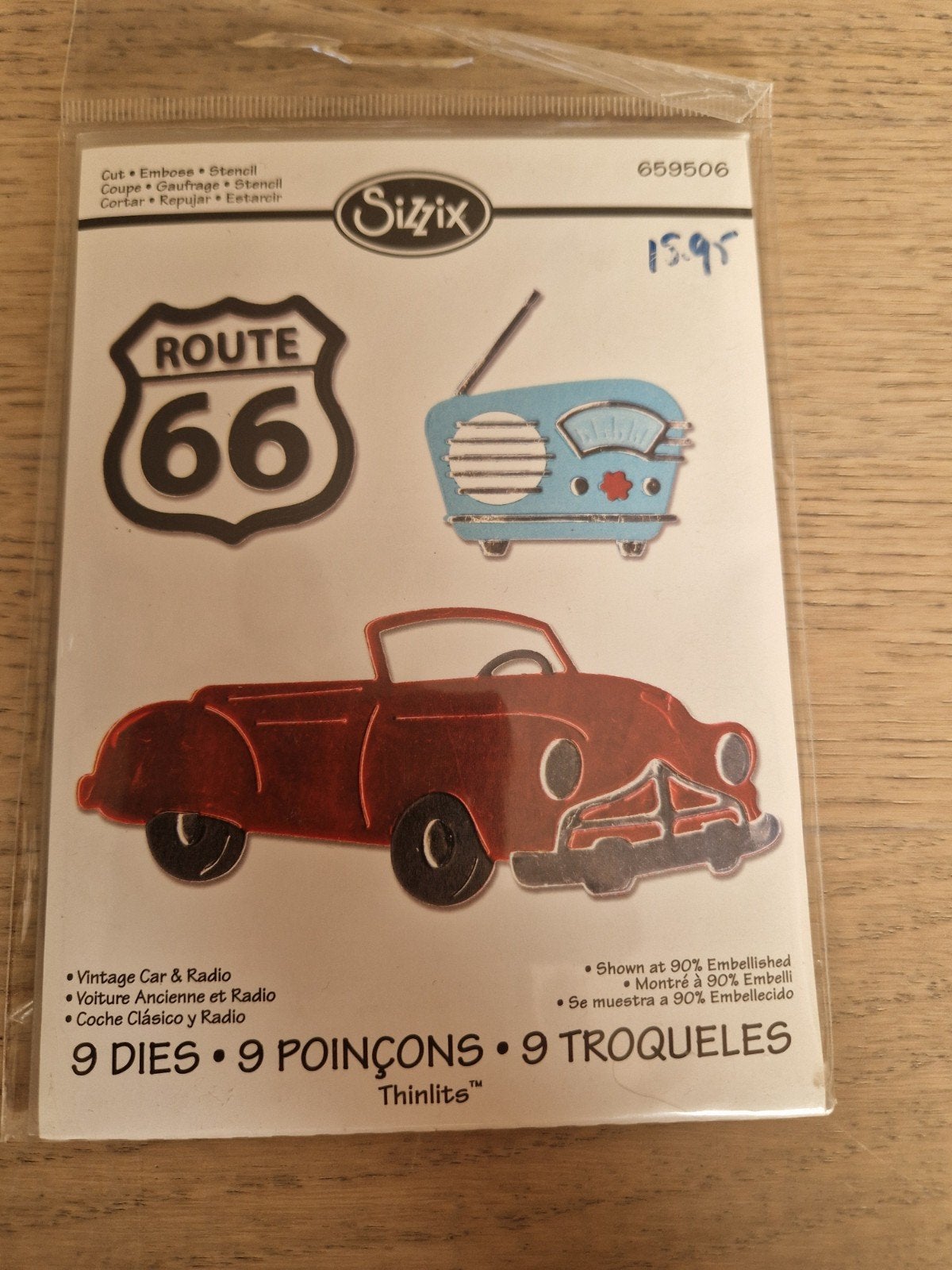 Sizzix Thinlits Stansset Vintage Auto & Radio Route 66 Nieuw, Hobby en Vrije tijd, Kaarten | Zelf maken, Ophalen of Verzenden