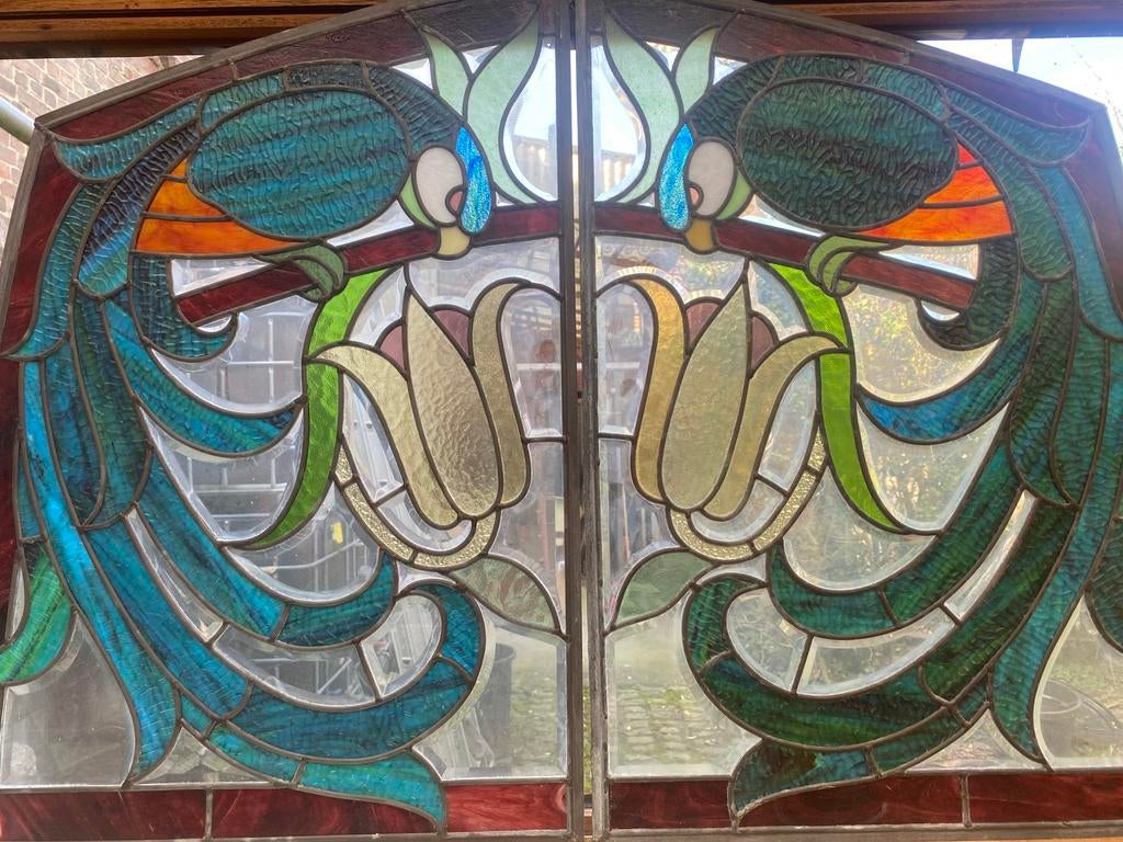 mooi loodglas papegaaien, Ophalen of Verzenden