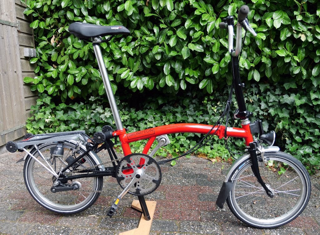 Brompton vouwfiets met drie versnellingen, Ophalen, Gebruikt, Brompton, Velgrem