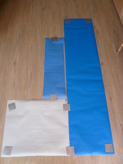Plakplastic. Blauw en licht grijs. Diverse afmetingen., Ophalen of Verzenden, Zo goed als nieuw, Zelfklevend, Knutselmateriaal