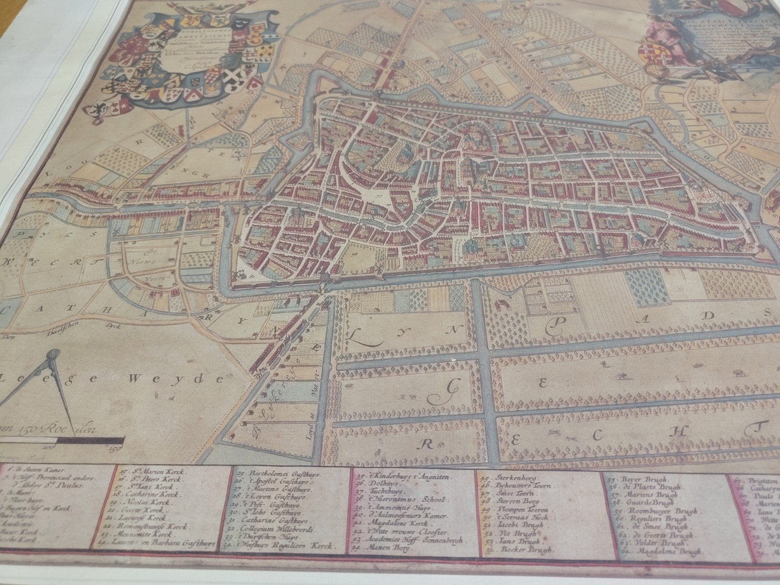 stadsplattegrond van Utrecht, 18e eeuw, Voor 1800, Ophalen of Verzenden, Landkaart, Nederland