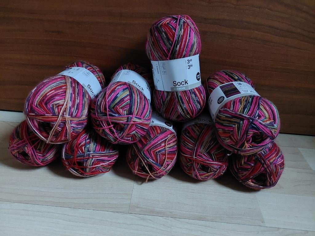 9x Zeeman Sock nr. 30 sokkengaren, Ophalen of Verzenden, Nieuw, Breien of Haken, Wol of Garen
