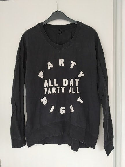 Coolcat zwarte heren sweater met tekst opdruk, Kleding | Heren, Maat 52/54 (L), Verzenden, Zwart, Coolcat