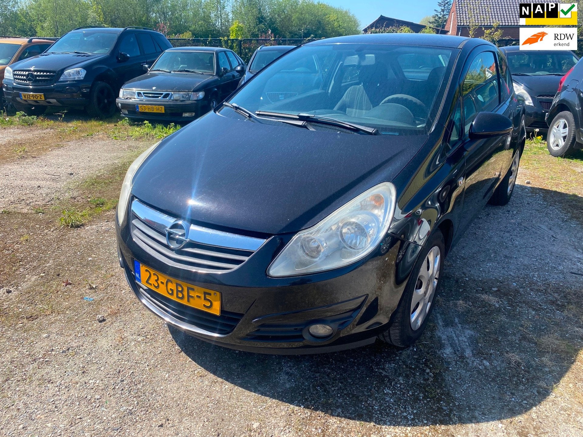 Opel Corsa 1.2-16V Enjoy, Voorwielaandrijving, 450 kg, 1229 cc, Zwart