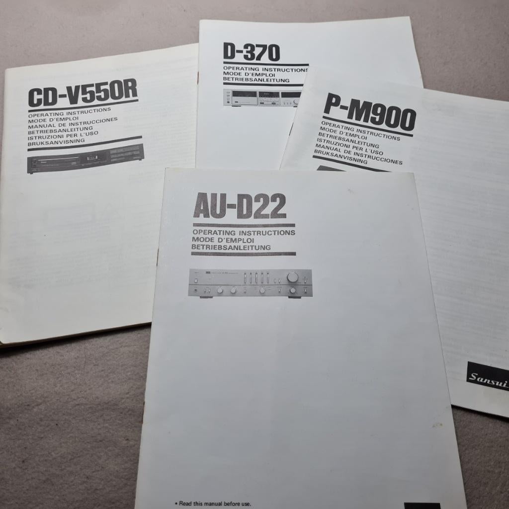 Originele set van 4x  Sansui audio manuals ., Ophalen, Overige merken