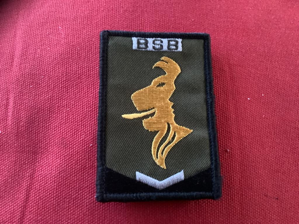Badge van de BSB met velcro, Verzamelen, Ophalen of Verzenden, Landmacht, Nederland, Embleem of Badge