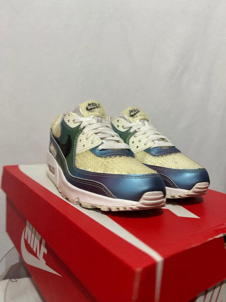 ALS NIEUW! Maat 40 - Nike Air Max 90 Bubble Pack White, Kleding | Dames, Schoenen, Verzenden, Wit, Nike, Nieuw