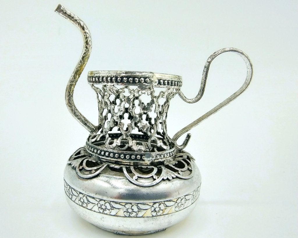 Zilveren miniatuur, theepot, Italië, 925, Info@zilverwebsite.nl, Verzenden, Zo goed als nieuw, Zilverwebsite.nl