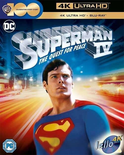 Blu-ray 4K Superman IV: The Quest for Peace (4 1987) UK 4NLO, Ophalen of Verzenden, Nieuw in verpakking, Actie