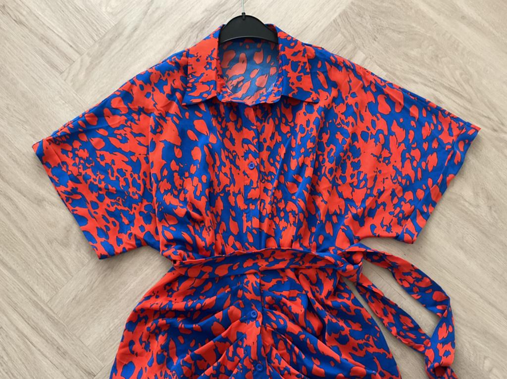 SHEIN Jurk M, Maat 38/40 (M), Blauw, Ophalen of Verzenden, Zo goed als nieuw