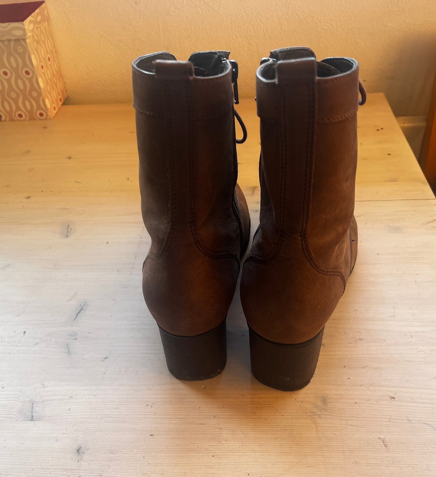 Bruin Wolky veterlaarsjes maat 40, Kleding | Dames, Ophalen of Verzenden, Zo goed als nieuw, Bruin