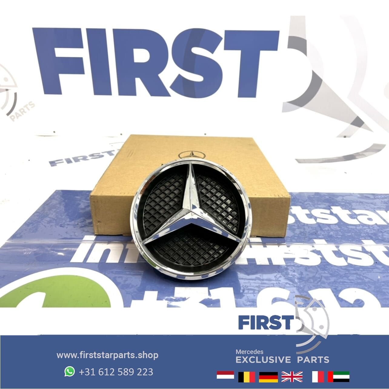 Mercedes STER CHROOM (GRIL) A B C CLA CLS E G GLA GLC GLE GL, Gebruikt, -, Ophalen of Verzenden, -