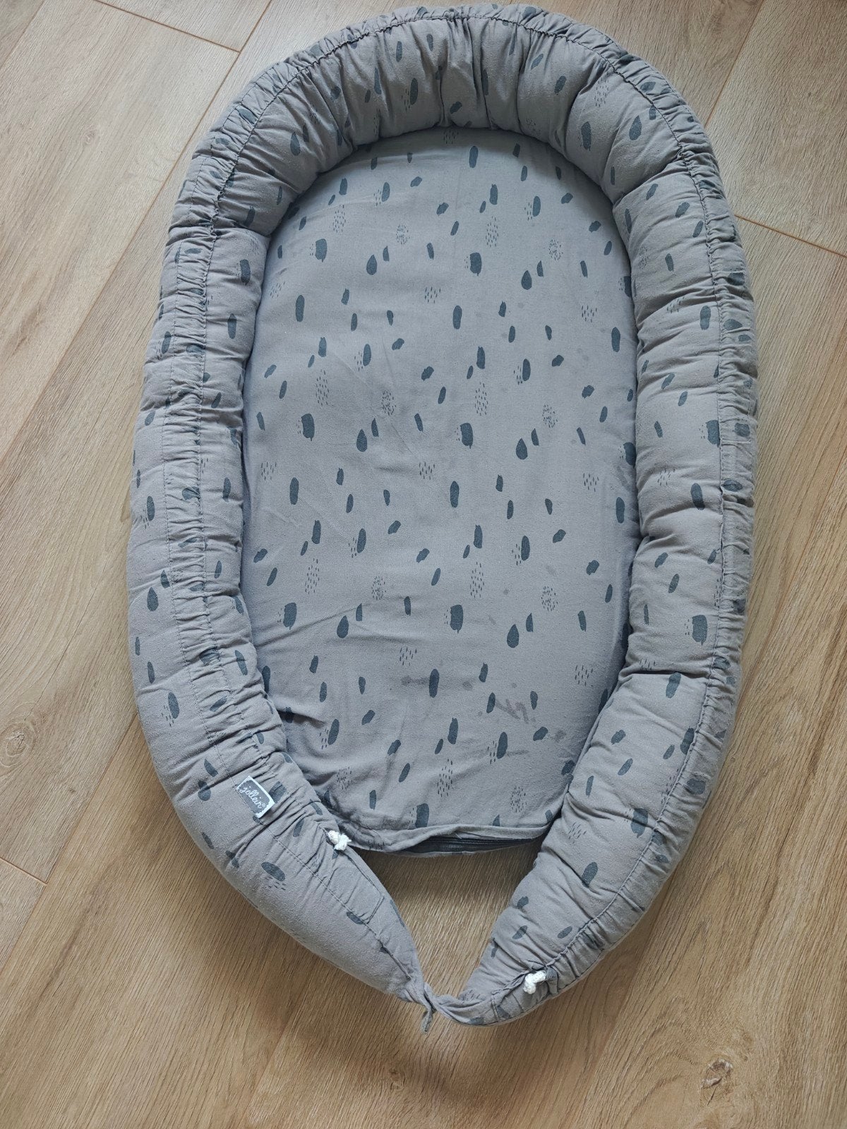Jollein babynestje grijs met stippen, Ophalen of Verzenden, Gebruikt