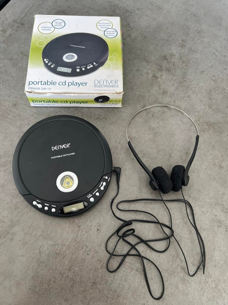 Denver Discman inclusief hoofdtelefoon en batterijen, Ophalen of Verzenden, Discman
