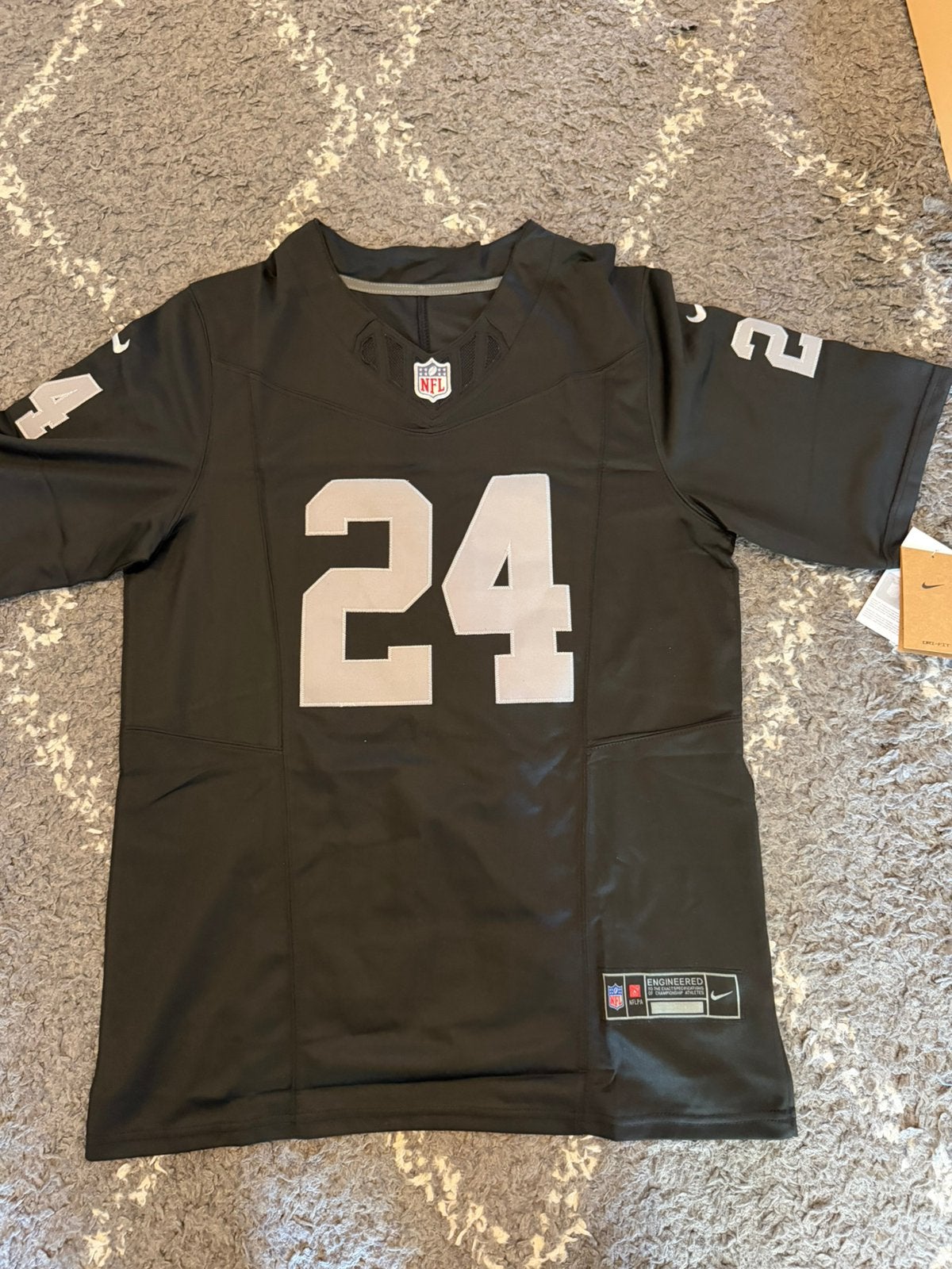 Zwart American football jersey Oakland 24 – Sportshirt, Ophalen of Verzenden, Nieuw, Maat 46 (S) of kleiner, Zwart
