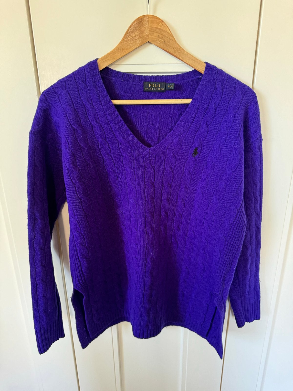 Ralph Lauren Kasjmier & Wol Trui - Paars Maat XS/S, Ophalen of Verzenden, Zo goed als nieuw, Maat 34 (XS) of kleiner, Paars