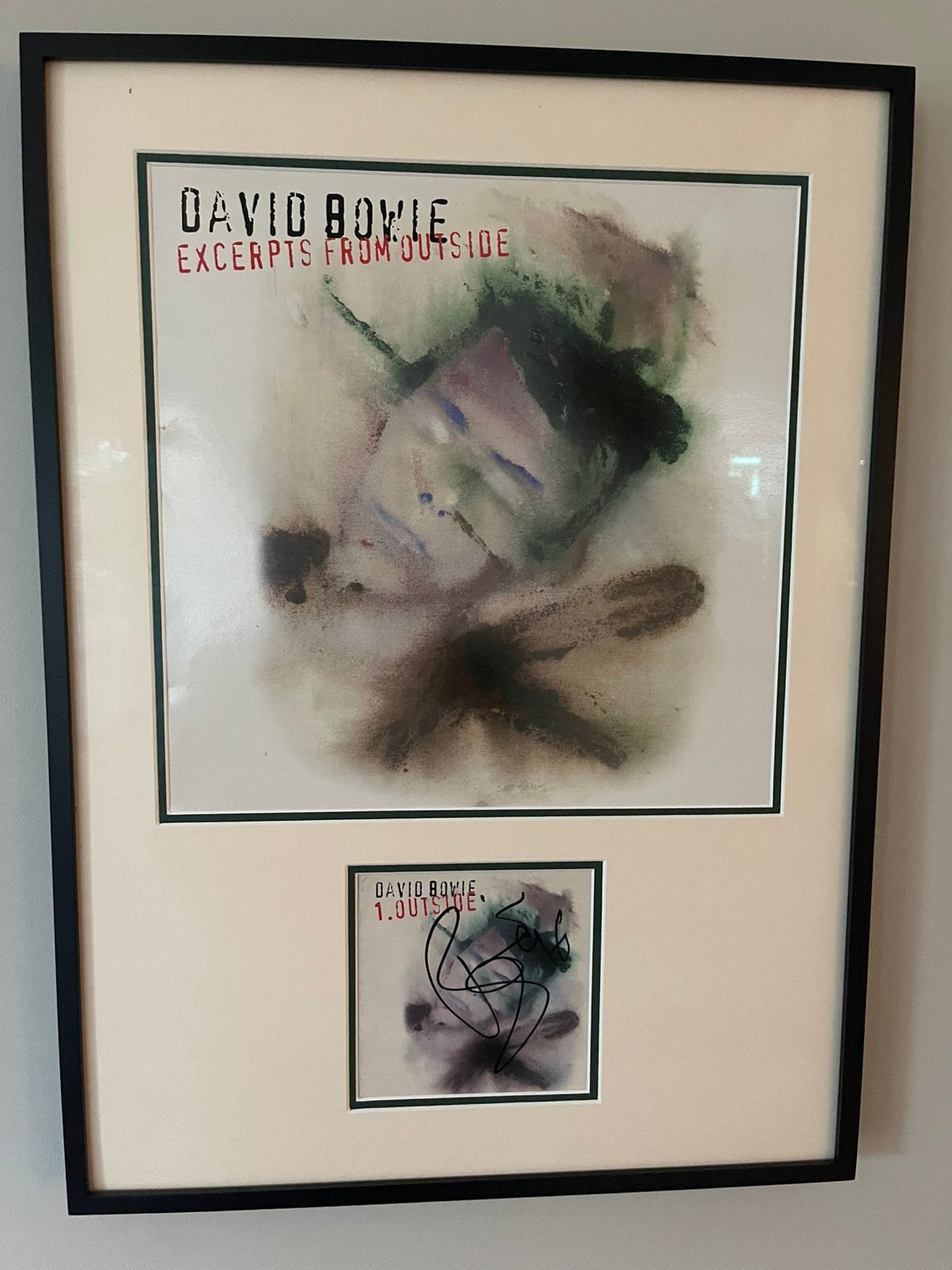 David Bowie handtekening Outside lp / cd, Ophalen of Verzenden, Cd of Plaat, Gesigneerd