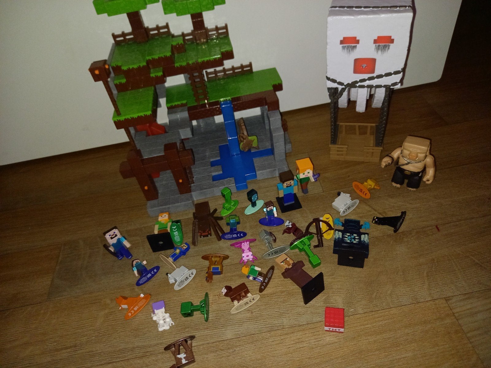 Grote set Minecraft speelgoed met figuren en bouwwerken, Ophalen, Gebruikt, Jongen of Meisje